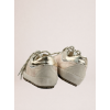 Женские кеды Golden Goose Super Star Sneakers in Light Gray Nylon With Metallic Star