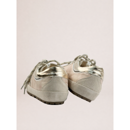 Golden Goose Super Star Sneakers in Light Gray Nylon With Metallic Star