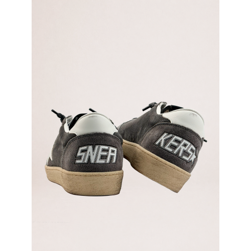 Мужские кеды Golden Goose Mens Ball Star in Grey Suede With White Star