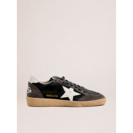 Golden Goose Mens Ball Star in Grey Suede With White Star