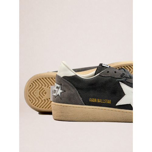 Мужские кеды Golden Goose Mens Ball Star in Grey Suede With White Star