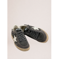 Golden Goose Mens Ball Star in Grey Suede With White Star