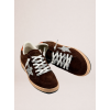 Женские кеды Golden Goose Ball Star Brown Suede with Silver Glitter Star