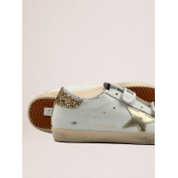 Golden Goose Old School With Gold Star in Laminated Leather
