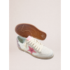 Женские кеды Golden Goose Ball Star in nappa with pink suede star and glitter heel tab