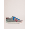 Мужские кеды Golden Goose Mens Super Star Sneakers in Dark Gray Suede