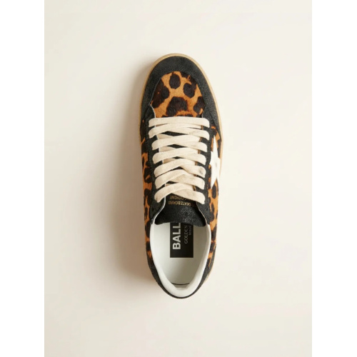 Женские кеды Golden Goose Ball Star Leopapd Print