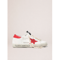 Golden Goose Super Star in Green Heel With Gold Star