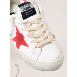 Golden Goose Super Star in Green Heel With Gold Star