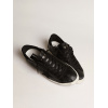Мужские кеды Golden Goose Mens Super Star In Black Nappa With Black Suede Star And Heel Tab