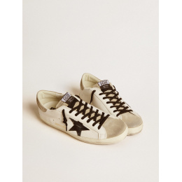 Golden Goose Mens Super Star Ltd With Black Croc-Print Leather Star And Suede Inserts