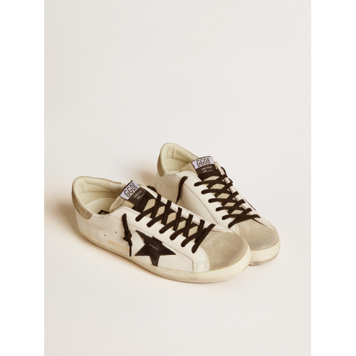 Мужские кеды Golden Goose Mens Super Star Ltd With Black Croc-Print Leather Star And Suede Inserts