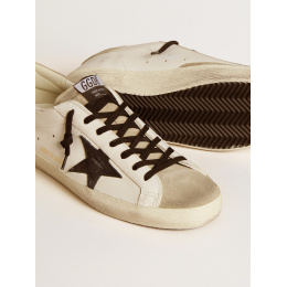 Golden Goose Mens Super Star Ltd With Black Croc-Print Leather Star And Suede Inserts