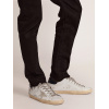 Мужские кеды Golden Goose Mens Super Star With Suede Star And Blue Heel Tab