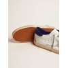 Мужские кеды Golden Goose Mens Super Star With Suede Star And Blue Heel Tab