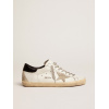 Мужские кеды Golden Goose Mens Super Star With Black Heel Tab And Metal Stud Lettering