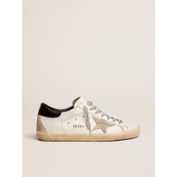 Golden Goose Mens Super Star With Black Heel Tab And Metal Stud Lettering