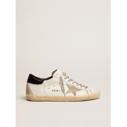 Golden Goose Mens Super Star With Black Heel Tab And Metal Stud Lettering