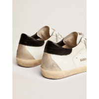 Golden Goose Mens Super Star With Black Heel Tab And Metal Stud Lettering