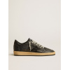 Мужские кеды Golden Goose Mens Ball Star In Black Nappa With Suede Star And Nappa Heel Tab