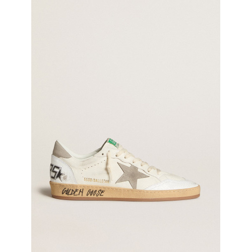 Женские кеды Golden Goose Ball Star In Nappa Leather With Gray Nubuck Star And Heel Tab