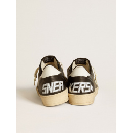 Golden Goose Mens Ball Star In Black Nappa With White Leather Star And Heel Tab
