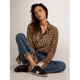 Golden Goose Super Star In Black Leather With White Leather Star And Heel Tab