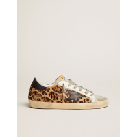 Golden Goose Super Star In Leopard Print Leather