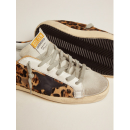 Golden Goose Super Star In Leopard Print Leather