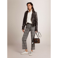 Golden Goose Super Star With Silver Heel Tab And Metal Stud Lettering