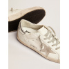 Женские кеды Golden Goose Super Star With Silver Heel Tab And Metal Stud Lettering