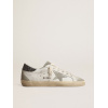 Женские кеды Golden Goose Super Star With Gray Star And Dark Gray Glitter Heel Tab