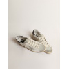 Женские кеды Golden Goose Super Star With Gray Star And Dark Gray Glitter Heel Tab