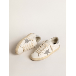 Golden Goose Super Star With Silver Swarovski Crystal Star And Heel Tab