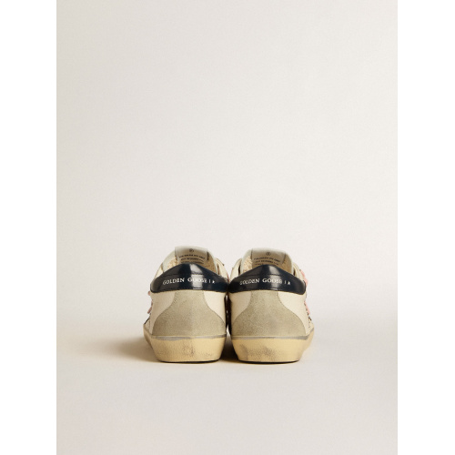 Женские кеды Golden Goose Super Star Ltd With Blue Leather Star And Decorative Studs