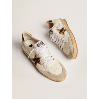 Golden Goose Ball Star With Leopard Print Pony Skin Star And Black Heel Tab