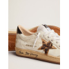 Женские кеды Golden Goose Ball Star With Leopard Print Pony Skin Star And Black Heel Tab