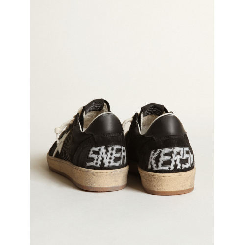 Женские кеды Golden Goose Ball Star In Black Suede With White Leather Star