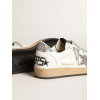 Женские кеды Golden Goose Ball Star In Nappa With White Star And Glitter Heel Tab