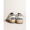 Женские кеды Golden Goose Ball Star In Nappa With White Star And Glitter Heel Tab