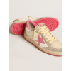Женские кеды Golden Goose Ball Star Ltd In Nappa With Pink Suede Star And Dove-Gray Inserts