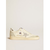 Женские кеды Golden Goose Ball Star With Silver Swarovski Micro-Crystal Star And Metallic Silver Leather Heel Tab