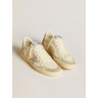 Golden Goose Ball Star With Silver Swarovski Micro-Crystal Star And Metallic Silver Leather Heel Tab