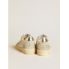 Женские кеды Golden Goose Ball Star With Silver Swarovski Micro-Crystal Star And Metallic Silver Leather Heel Tab
