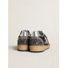 Женские кеды Golden Goose Ball Star In Glitter With Leather Star And Metallic Leather Heel Tab