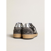 Golden Goose Ball Star In Glitter With Leather Star And Metallic Leather Heel Tab