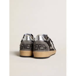 Golden Goose Ball Star In Glitter With Leather Star And Metallic Leather Heel Tab