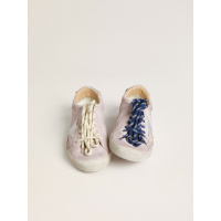 Golden Goose True Star In Pastel Pink Suede With Silver Star And Heel Tab