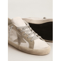 Golden Goose Super Star in Grey Suede With Grey Star and Grey Heel Tab