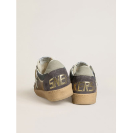 Golden Goose Mens Ball Star in Brown Suede With Eggplant Star and Heel Tab